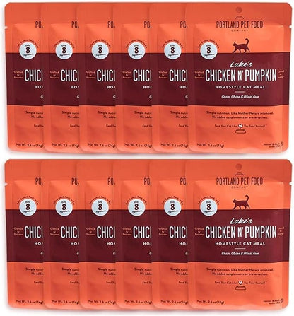 Portland Pet Food Company Human-Grade Mixed Variety Pack Wet Cat Food Pouch Luke&