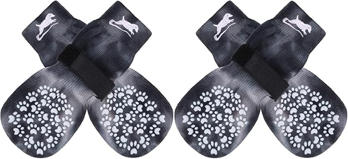 EXPAWLORER Anti Slip Dog Socks to Prevent Licking Paws, Dog Shoes for Hot Pavement, Dog Booties for Small Medium Large Senior Dogs, Traction Control Dog Boots &amp; Paw Protectors for Hardwood Floors