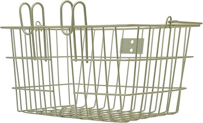 Retrospec Apollo-Lite Lift-Off Bike Basket - Detachable Steel Handlebar Basket with Carrying Handle for Commuting, Shopping &amp; Beach Trips - 14.5in x 9.5in Weather-Resistant Biking Gear