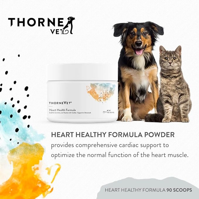 ThorneVET Heart Health Formula – Cardiovascular Support for Dogs &amp; Cats, 90 Scoops