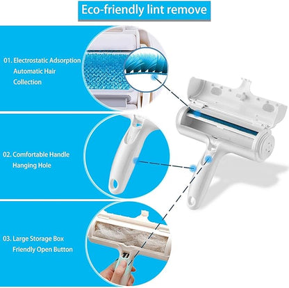 ACE2ACE Pet Hair Removal Tool, Lint Roller Brush for Cats and Dogs, Reusable Self Clean Pet Fur Remover, Pet Hair Remover for Laundry, Carpet, Furniture, Couch, Sofa and Bedding
