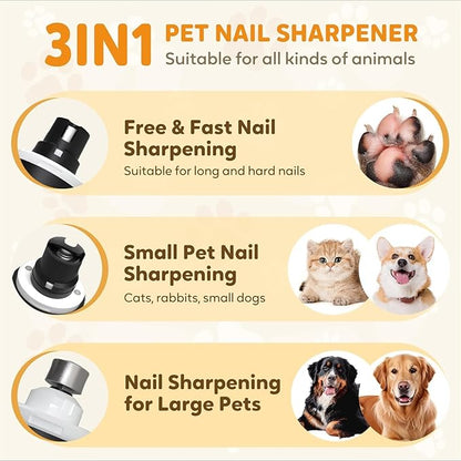 Silent Groom Pro Nail Grinder, 2025 New Electric Dog Nail Trimmer, Pet Nail Grinder for Dogs Cats, Rechargeable Dog Nail Clippers, Pet Paws Grooming &amp; Smoothing Tool