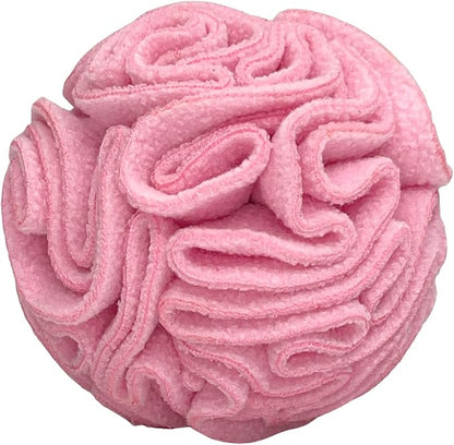 Puppy and Small Breed Snuffle Interactive Foraging Dog Puzzle Ball Toy Pink