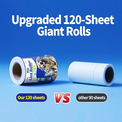 lint Rollers for pet Hair Extra Sticky Heavy Duty Lent Roller for Dog and Cat Remover for Couch Clothes Furniture Furniture Carpet Animal Fur Fuzz Mega Value Set Refills 960Sheets 8Pack