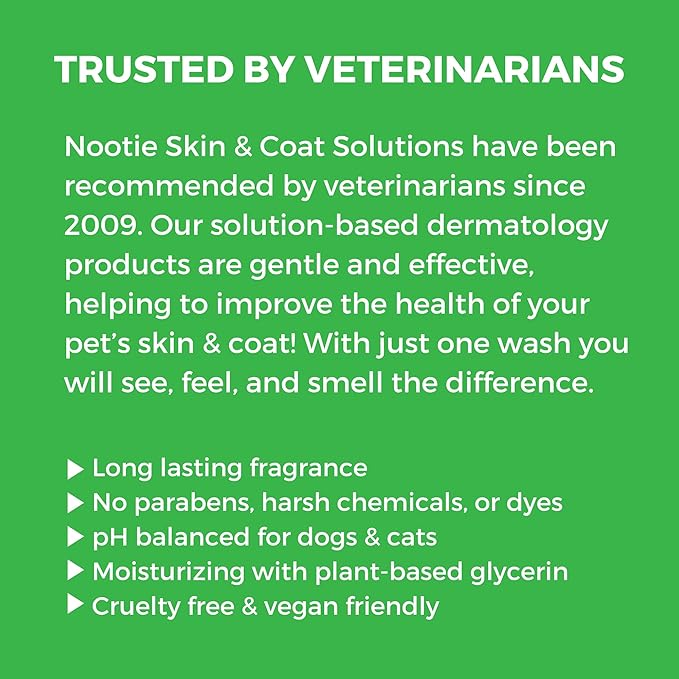 Nootie - Pet Shampoo for Sensitive Skin - Revitalizes Dry Skin &amp; Coat - Natural Ingredients - Gentle Dog Shampoo - Cleans &amp; Conditions