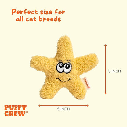 Interactive Catnip Cat Plush Toy, Ocean Theme, 5&