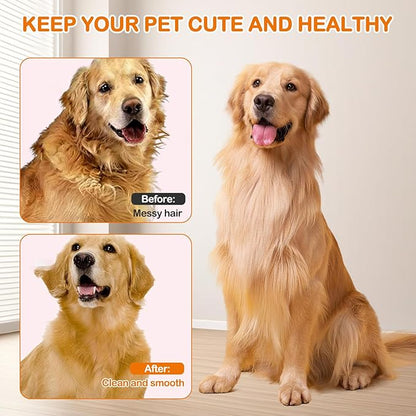 Pet Steam Brush for Dog &amp; Cat,3-in-1 Spray Hair Removal Comb,Pet Steam Groomer Comb,Water Brush for Long &amp; Short Haired Pets,Massage, Cleaning, Multifunctional Hair Removal Comb for Cats Dogs (White)