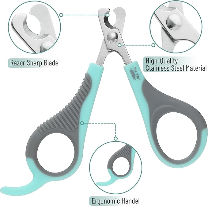 Mr. Pen Cat Nail Trimmer - Blue &amp; Gray, Cat &amp; Kitten Nail Clipper, Small Dog Nail Clipper