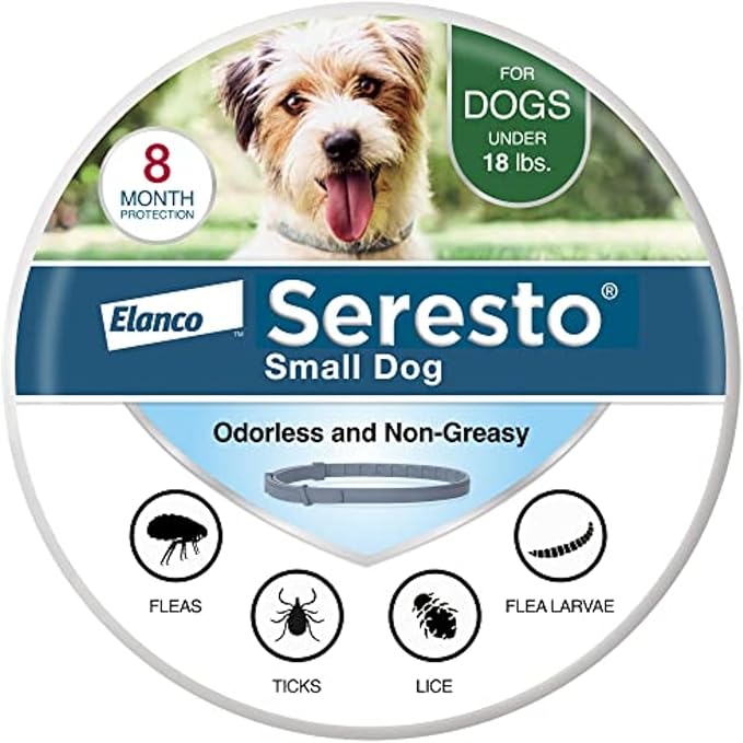 Seresto Small Dog Vet-Recommended Flea &amp; Tick Treatment &amp; Prevention Collar for Dogs Under 18 lbs. | 8 Months Protection