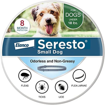 Seresto Small Dog Vet-Recommended Flea &amp; Tick Treatment &amp; Prevention Collar for Dogs Under 18 lbs. | 8 Months Protection