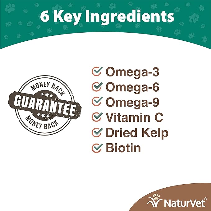 NaturVet Ultimate Skin &amp; Coat Powder Pet Supplement for Dogs &amp; Cats – Includes Omegas 3, 6, 9, Biotin, Vitamins – For Healthy Dog Coats, Cat Skin – Tasty Food Topper for Pets – 4 lbs.