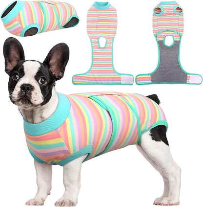 Kuoser Recovery Suit for Dogs Cats After Surgery, Professional Pet Recovery Shirt Dog Abdominal Wounds Bandages, Substitute E-Collar &amp; Cone,Prevent Licking Dog Onesies Pet Surgery Recovery Suit