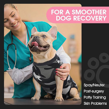 FUAMEY Dog Recovery Suit Male,Dogs Surgery Neuter Suits Puppy Spay Shirts for Female Protect Dog&