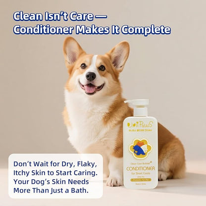Unipaws Probiotics Dog Shampoo &amp; Conditioner Set for Short-Haired Coats – Itch Relief, Deodorizing &amp; Anti-Shedding for Skin Comfort &amp; Balance with Calendula – EWG Green, Made in Korea, 2×16.9 Fl Oz