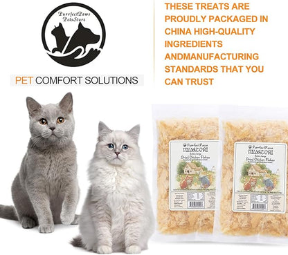 Purrfectpaws Premium Dried Chicken Flakes: Delicious Treats for Dogs &amp; Cats - All-Natural and High in Protein - 4oz Bag