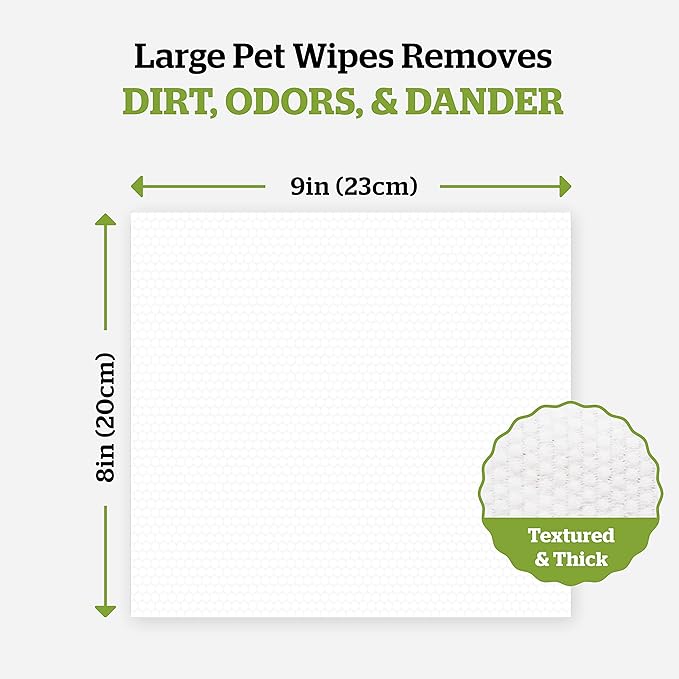 Pogi’s Dog Wipes Travel Packs – Hypoallergenic Pet Wipes for Paws, Body &amp; Butt – Cleaning &amp; Hydrating, Green Tea Scent, 240-Count