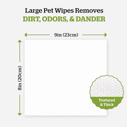Pogi’s Dog Wipes Travel Packs – Hypoallergenic Pet Wipes for Paws, Body &amp; Butt – Cleaning &amp; Hydrating, Green Tea Scent, 240-Count