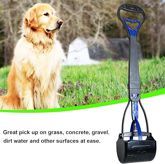 Non-Breakable Pooper Scooper for Large Medium &amp; Small Dogs Heavy Duty, 28“Long Handled Dog Poop Scooper for Grass,Durable Dog Poop Pick Up Tool, Poop Grabber