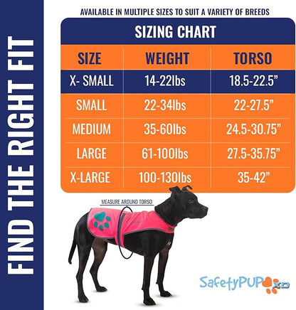 Dog Reflective Vest – Hi-Vis Fluorescent Visibility That Helps to Safeguard Your Pet On/Off Leash in Urban &amp; Rural Areas (Pink, X-Small)