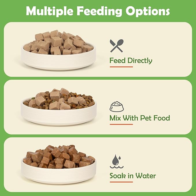 MON2SUN Freeze Dried Chicken Liver Cat and Dog Treats, Single Ingredient Natural and Healthy Dog Snacks, High Protein Training Treats &amp; Food Topper, 10.6oz