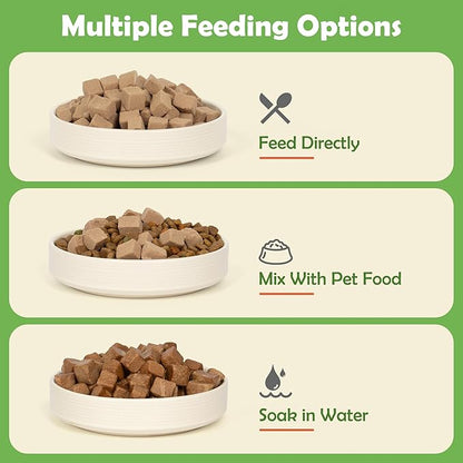 MON2SUN Freeze Dried Chicken Liver Cat and Dog Treats, Single Ingredient Natural and Healthy Dog Snacks, High Protein Training Treats &amp; Food Topper, 10.6oz