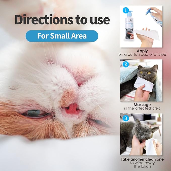 Mooncat Cat Acne Chin Treatment Oil &amp; Cleaner - Feline Chin Acne Care for Blackheads, Kitty Acne, Cat Chin Acne Cleaner, Fast Acting, No-Rinse Ease (Wipe Off), Safe Lickable - 5 fl oz (150ml)