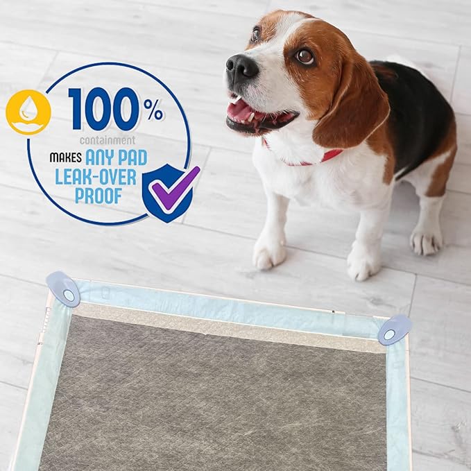 SureGrip Pee Pad Holder - Fits All Common Pad Sizes, 100% of Urine Stays on Pad, Built-in Lock &amp; Release Pad Grips Secure Pad to Holder, Holder Can Secure to Floor, No Sliding or Folding