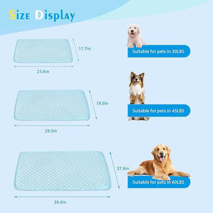Pet Cooling Mat for Dogs &amp; Cats - Washable Dog Cooling Mat Portable Pet Cool Pads Blanket for Indoor &amp; Outdoor Car Seats