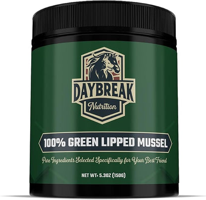 Pure Green Lipped Mussel Powder for Dogs and Cats - 100% New Zealand Green Lipped Mussels - Anti Inflammatory Supplement &amp; Vitamins to Help Your Pet Deal with Arthritis, Joint Pain Relief - 150 Grams