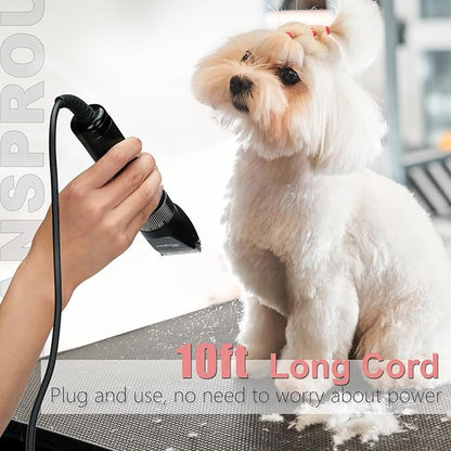 Dog Grooming Clippers, Upgraded 36V Heavy Duty Pet Clippers, Professional Dog &amp; Cat Shaver for Thick Coat, Corded Pet Hair Trimmer with Guard Combs &amp; Brush