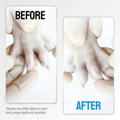 Cat Wound Care Spray with Silver – Wounds, Rashes, Hot Spots, Itch, Scratching, Irritation, Bites &amp; Burns – Use a Cat Cone to Prevent Licking – Safe Formula – 4 Oz