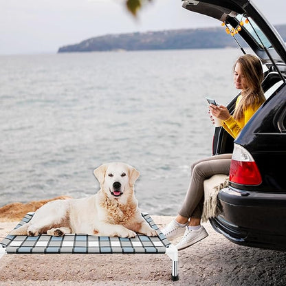Elevated Outdoor Raised Dog Bed Outdoor Dogs Bed Lifted Pet Bed Dog Cot for Medium Pet Taste Life, Start with A Pet Bed 34&