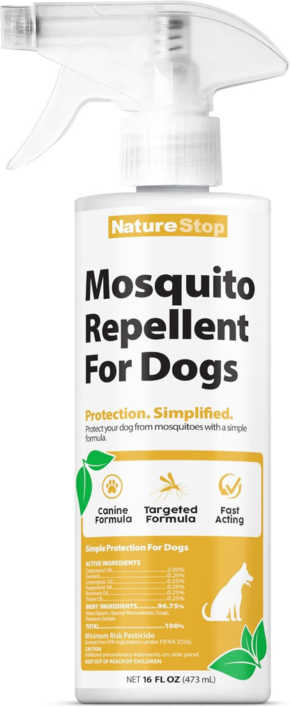 Mosquito Repellent Spray for Dogs, DEET-Free &amp; Pet-Safe Bug Spray for Outdoor Protection, 16 oz (475mL)