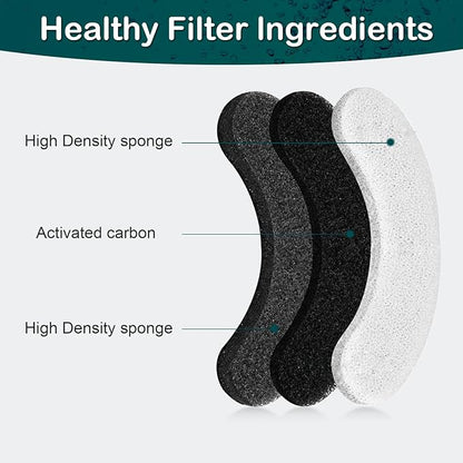 Cat Water Fountain Filter,Cat Fountain Filters for DF10 and DF30 Automatic Pet Water Fountains,Dog Fountain Filters Replacement,Carbon Pet Fountain Filter Replacement