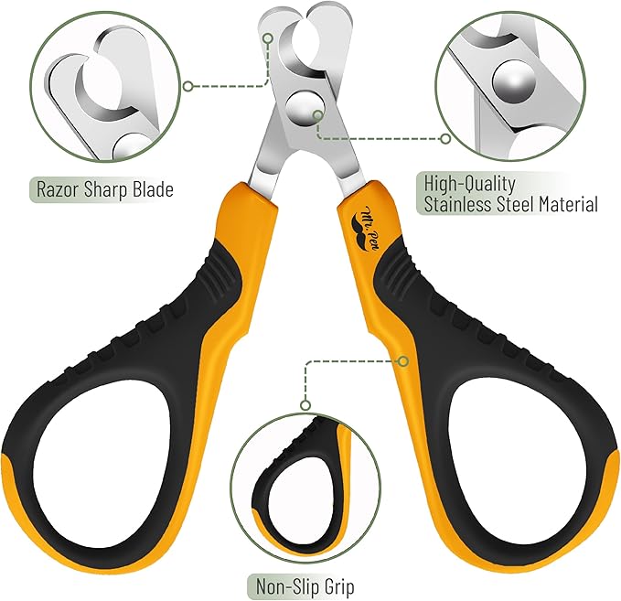 Mr. Pen Cat Nail Trimmer - Cat &amp; Dog Nail Clippers, Claw Trimmer - Orange/Black
