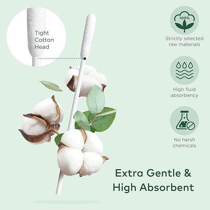 Cotton Swabs for Dogs and Cats - Cat &amp; Dog Ear Cleaner Long Cotton Swab - Extra Long Stick, Cat &amp; Dog Ear Cleaning Kit for Puppies and Pets, Multipurpose Pet Cotton Swabs for Ears (100 Buds)
