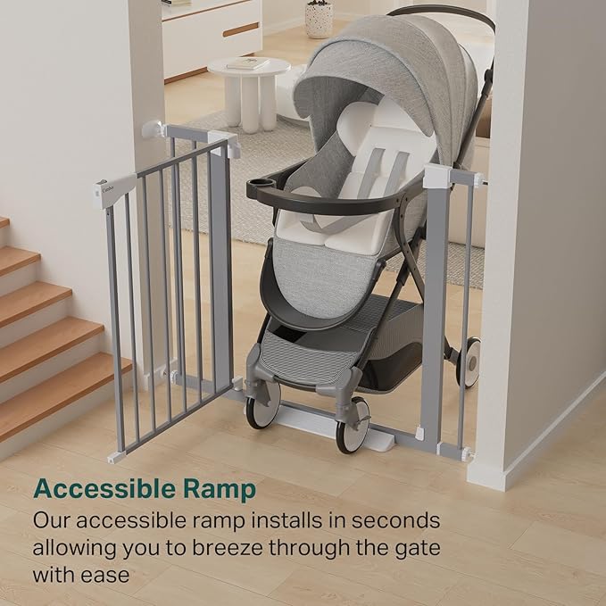 Cumbor 29.7"-40.6" Baby Gate for Stairs, Mom&