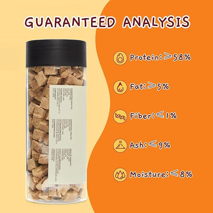 Jungle Calling Freeze Dried Duck Dog &amp; Cat Treats - High Protein, Low Fat, Made with a Single Ingredient - Perfect for Training and Snacking, 2.8 oz (Duck Cube)