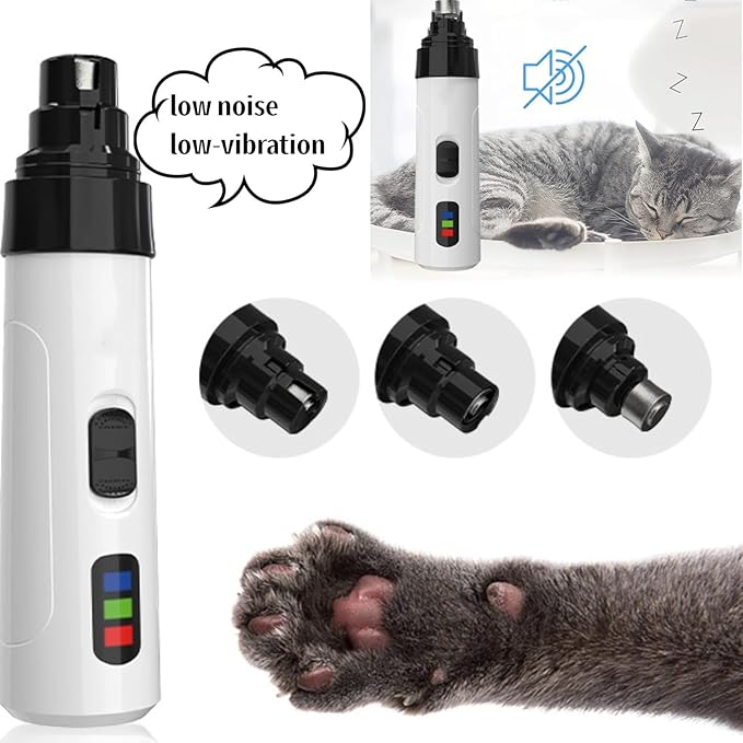 Silent Groom Pro Nail Grinder, 2025 New Electric Dog Nail Trimmer, Pet Nail Grinder for Dogs Cats, Rechargeable Dog Nail Clippers, Pet Paws Grooming &amp; Smoothing Tool