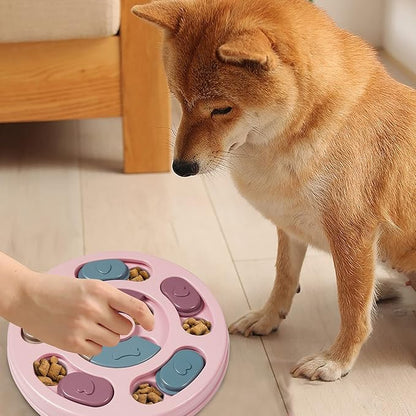 DR CATCH Dog Puzzles,Dogs Food Puzzle Feeder Toys for IQ Training &amp; Mental Enrichment,Dog Treat Puzzle(Pink)