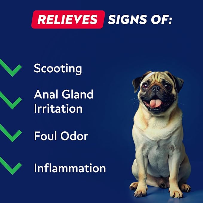 STRELLALAB Anal Gland Support Chews - Scoot Treatment - Digestive Enzymes, Prebiotics &amp; Fiber Supplement for Dogs Digestion &amp; Gut Health. Proprietary Blend of Beet, Psyllium, Dandelion &amp; Pumpkin 120Ct
