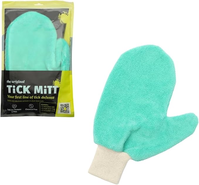 Blue Protective Glove for Tick Removal from Pets &amp; Humans - Easy, Gentle, Chemical-Free Tick Handling - Portable &amp; Durable for Outdoor Adventures