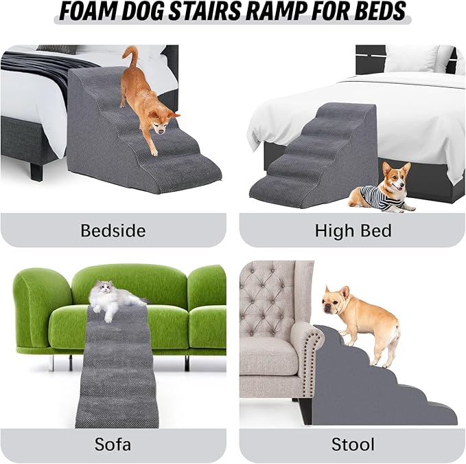 Dog Stairs&amp;Steps for High Beds Up to 28&
