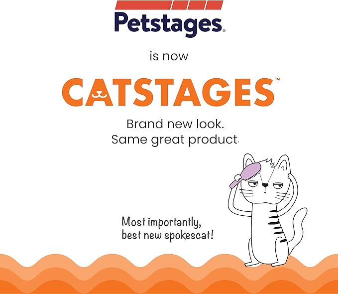 Catstages Catnip Tons of Tails – Interactive Catnip Dental Chew Toy for Cats with Rope, Ribbon &amp; Cotton for Batting, Chasing &amp; Chewing