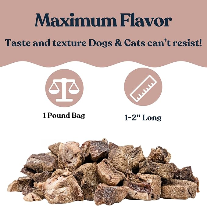 hotspot pets Freeze Dried Pork Liver Treats for Cats &amp; Dogs - Made in USA (1 Pound Value Bag) Single Ingredient, High Protein, All Natural, Grain-Free - Perfect for Training, Topper or Snack