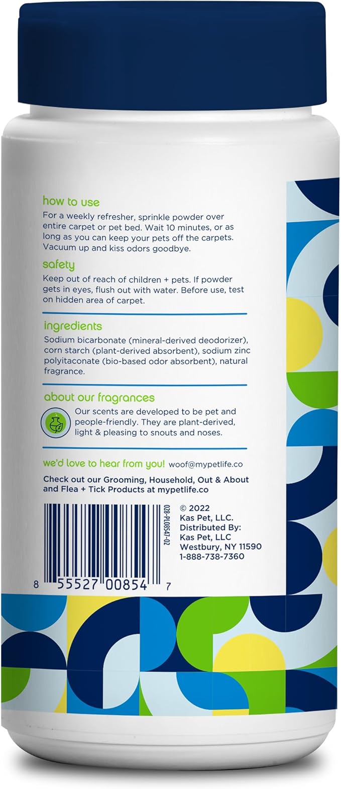Pet Life Unlimited Carpet Refresher &amp; Deodorizer Powder - Pet Safe, Plant-Based Juniper Leaf Scent, Made in USA - 16oz (Pack of 3)