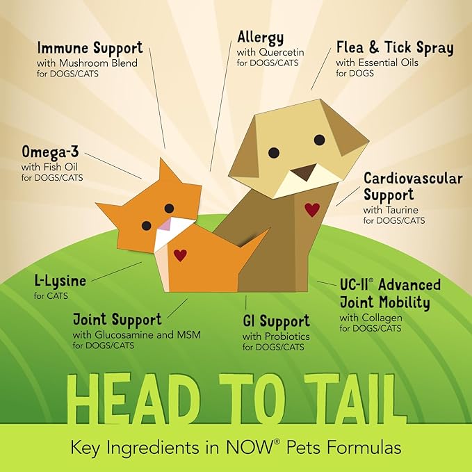NOW Pet Health, Joint Support Supplement, Formulated for Cats &amp; Dogs, NASC Certified, 90 Chewable Tablets