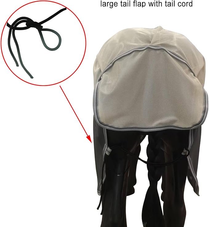 BARN &amp; STABLE Breathable and UV Protective Horse Fly Sheets Tear-Resistant Mesh Fly Sheets for Horse Comfy Equine Summer Sheets with Removable Web Leg Straps
