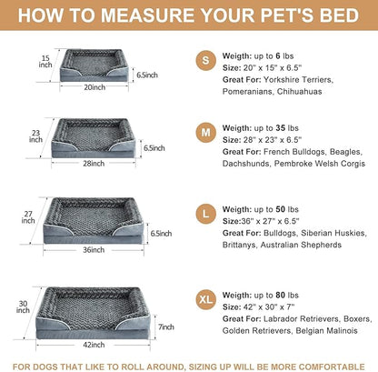 WNPETHOME Dog Beds for Large Sized Dogs, Washable Orthopedic Dog Couch Sofa Bed with Waterproof Lining &amp; Non-Skid Bottom for Pet Sleeping