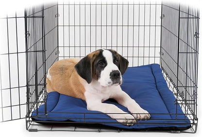 K9 Ballistics Tough Ripstop Dog Crate Pad - Durable &amp; Machine Washable with Non-Skid Bottom and 120-Day Warranty, Fits 48" Wire Crates - X-Large, Blue Quartz